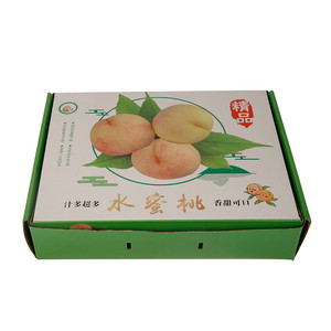 Forest packing gift fruit box with handle honey peach packaging tray