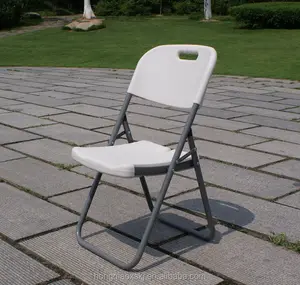 Hot sale Outdoor Furniture Garden Chair Cheap Folding Chair/Blow Mold HDPE plastic steel Chair sillas plegables