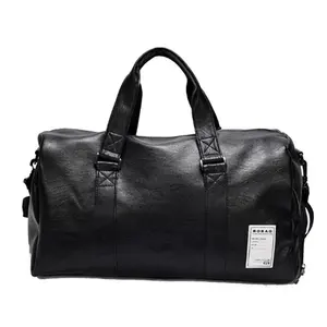 Sac de Sport en cuir PU imperméable pour plein air Yoga Business Gym voyage sac de Sport avec compartiment à chaussures