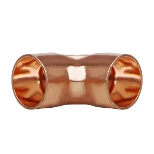 RETEKOOL Refrigerator Parts 15mm copper fittings copper elbow 90 degree long type 45 degree tube pipe connecting elbow