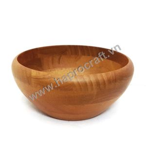 Cuenco de madera de lujo para niños moderno de lujo más vendido, utensilios de cocina de Acacia para ensaladas, Catering, Camping, forma redonda, modelo 3296 - Product Image 1