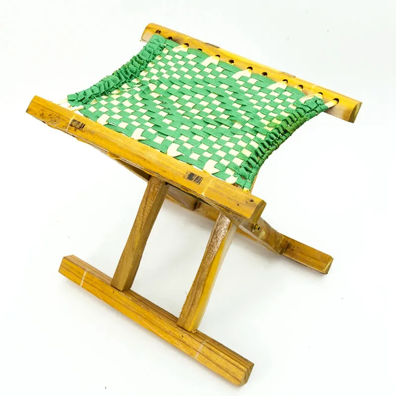 Nouveau tabouret Pliant portable Campstool en vente Facile à Plier et à Transporter tabouret pliant en Bois Toile Tabouret de Camping