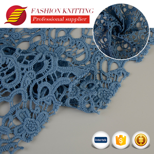 Bán Hot Mẫu Miễn Phí Polyester Lưới Lỗ Crochet Thêu Ren Vải - Product Image 5