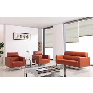 Factory supplier modern popular high class commercial leather office sofa set