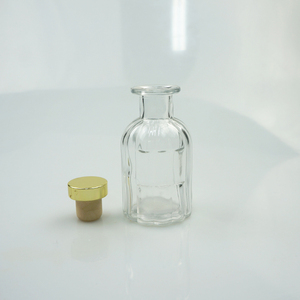 زجاجة زخرفية عالية الجودة من الزجاج الشفاف ، زجاجة أسطوانية ، زجاج ناشر القب مع الفلين - Product Image 4