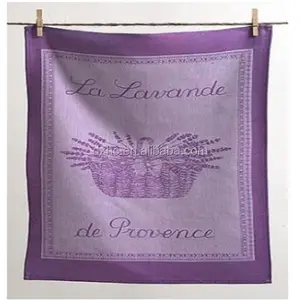 Cotton Provence Lavande Kitchen Towel Jacquard Dishtowel, 20" x 28"