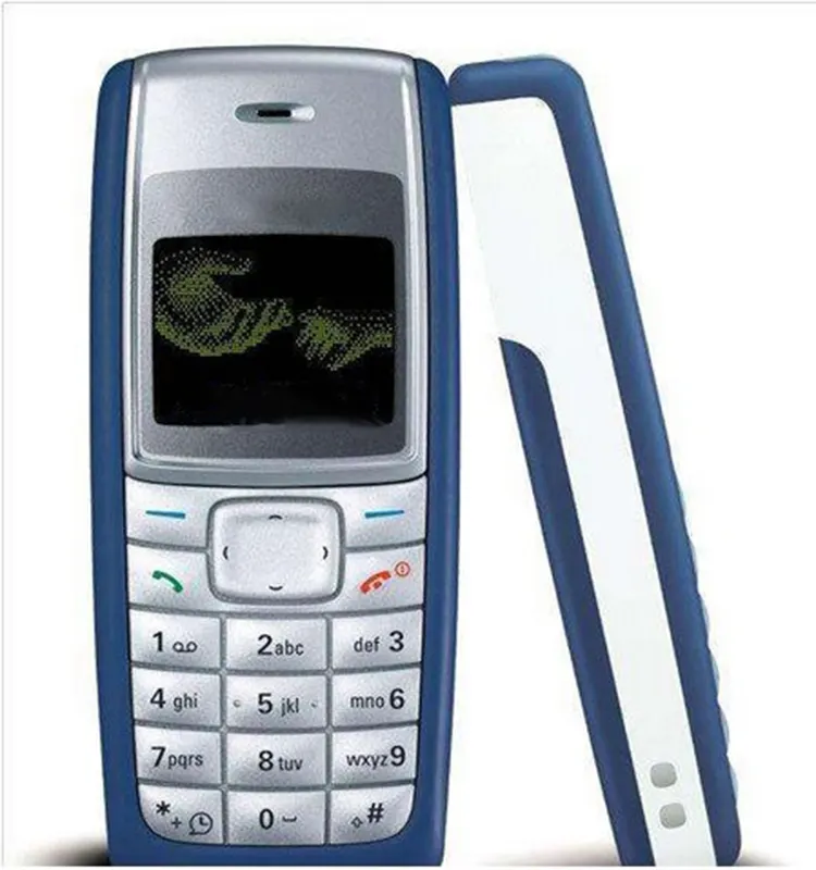 Telefone simples usado de baixo preço 1110i em estoque cor azul para mercado árabe