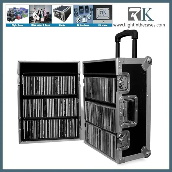DJ Vinyl Flight Case 70 LP Record Storage Box - Black