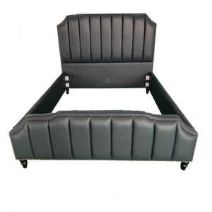 Testiera classica imbottita King Size imbottita in legno - Product Image 4