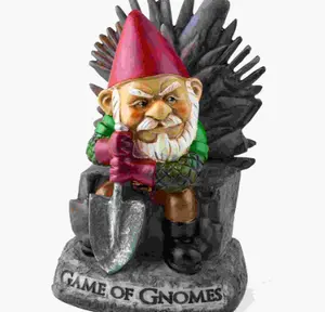 Permainan Patung Gnomes (Thrones) Taman Gnome Halaman Rumput Patung Dekorasi Luar Ruangan