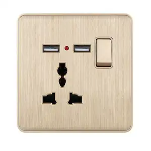 electrical switched usb wall socket with increased protection