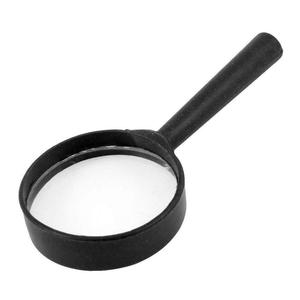 हाथ में काले प्लास्टिक फ्रेम 50mm <span class=keywords><strong>75mm</strong></span> 90mm लेंस 3X ताल आवर्धक कांच