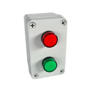 IP67 130*80*70 caixa de controle à prova d' água com luz indicadora de Vermelho e verde