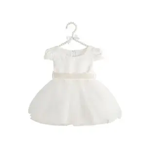 2018, детское платье, платье принцессы для девочек, белое элегантное детское платье с бисером