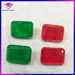 China al por mayor venta a granel Lad diamante <span class=keywords><strong>original</strong></span> corte <span class=keywords><strong>esmeralda</strong></span> rubí <span class=keywords><strong>piedra</strong></span> para el anillo COLLAR COLGANTE joyas naturales - Product Image 4