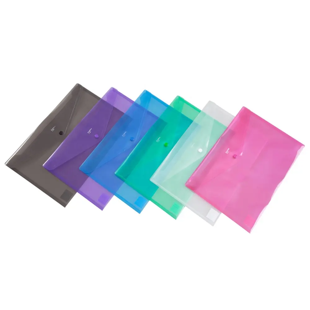 Flycomx — sac à boutons PP transparents pour ordinateur de bureau, toutes tailles F/C, A3, A4, A5, A6, A7, plusieurs couleurs