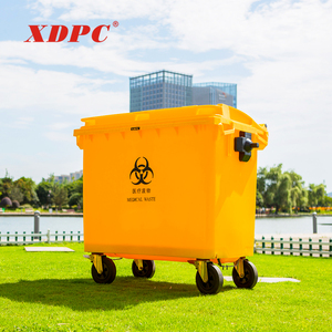 Ziekenhuis Plastic Medische Afval Container Transport Trolley - Product Image 1
