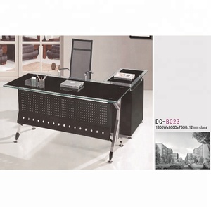 Bureau <span class=keywords><strong>de</strong></span> <span class=keywords><strong>direction</strong></span> moderne en gros, bureau d'ordinateur en verre trempé en forme <span class=keywords><strong>de</strong></span> L moderne - Product Image 3