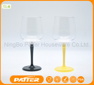 Claro Material reutilizable De Plástico Taza de Vino De Vidrio Con <span class=keywords><strong>Trian</strong></span> - Product Image 2