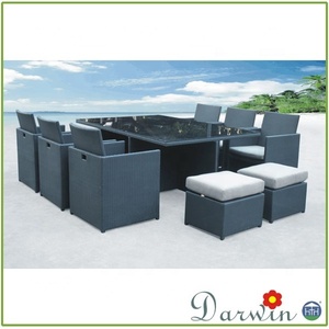 Classico Risparmio di Spazio Cubo Set da Pranzo per Il Giardino E di Vimini Set da Pranzo Rattan Mobili da Giardino - Product Image 2