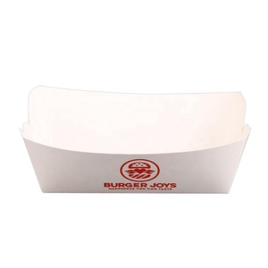 Disposable food paper waffle tray with logo