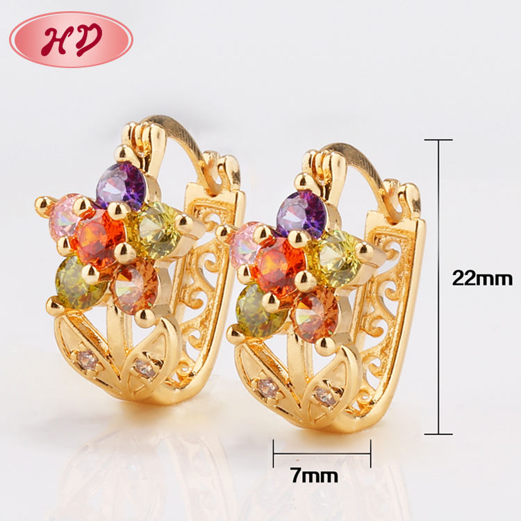 कीमत के साथ प्रतिस्पर्धी नई डिजाइन सोने jhumka कान की बाली डिजाइन