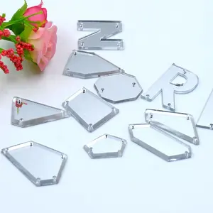 Sew on mirror flatback acrylic beads in all kinds of shapes and colours wholesale