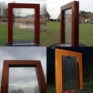 Grande <span class=keywords><strong>fontaine</strong></span> d'eau rustique en acier corten en forme de loup pour l'extérieur à vendre - Product Image 6