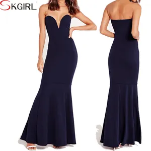 Vestido de noche largo ajustado con doble abertura para mujer, encaje elegante, barato, OEM, hecho en china