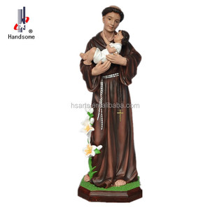 Vente en gros Saint-François avec oiseaux Artisanat religieux Modèle d'ange en résine pour la décoration de la maison Style artistique - Product Image 6