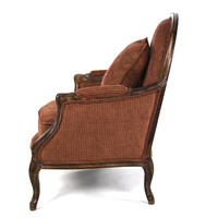 Petits fauteuils décontractés, confortables, en tissu marron, vente en gros,