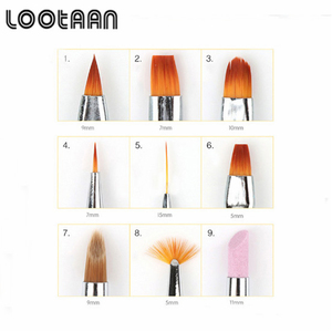 LOOTAAN-Juego de pinceles de Gel para <span class=keywords><strong>uñas</strong></span>, juego de pinceles para <span class=keywords><strong>uñas</strong></span> acrílicas 3D, de Metal, oro rosa, degradado, nuevo diseño, <span class=keywords><strong>2022</strong></span> - Product Image 5