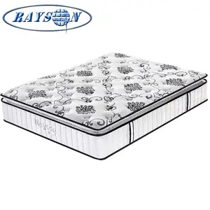 For luxury hotels pillow top beds mattresses china factory direct black color box spring mattress
