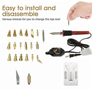 Kit de <span class=keywords><strong>pyrogravure</strong></span> sur bois DIY, stylo de <span class=keywords><strong>pyrogravure</strong></span> et outil de <span class=keywords><strong>pyrogravure</strong></span> sur bois, lettres, pochoirs, stylo encaustique, outil à faible chaleur - Product Image 4