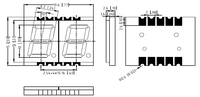 Affichage LED à 7 segments SMD à double chiffres Jstronic ultra fin de 0,39 pouce, affichage SMD à double chiffres