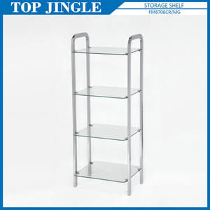 Estante de pared de vidrio impermeable de tubo de metal de 5 niveles - Product Image 3