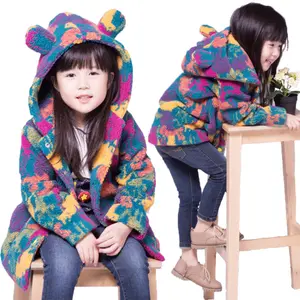 Wholesale Kids Baby Girl Warm Coat Children Warm Winter Jackets Woolen Outside Wear