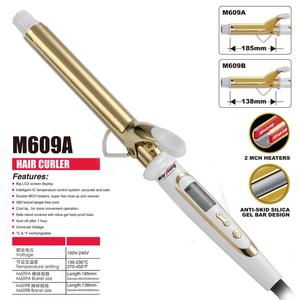 M609A Professional Luxury golden Magic wand Hair curling iron Hair curler