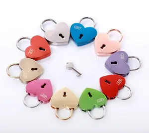 AJF TUV, RoHs , EN-73 TEST PASSED colorful heart shape Love lock for valentines day gifts