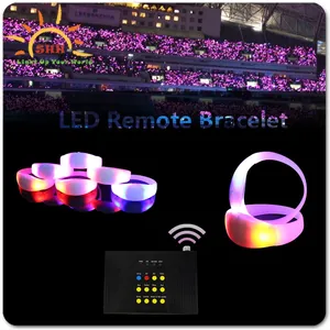 remote controlled led bracelet with 2 zones.4zones,6zones,8zones for the concert/party/remote controlled led bracelet