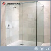 Bañera ducha Pantalla de cristal templado para paneles de pared de ducha de cristal templado