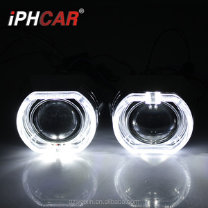 IPHCAR Vuông <span class=keywords><strong>Hid</strong></span> Ống Kính Máy Chiếu Với Vuông Đôi Mắt Thiên Thần Nhẫn H1 2.5 ''Ống Kính Máy Chiếu Với Tấm Vải Liệm - Product Image 6