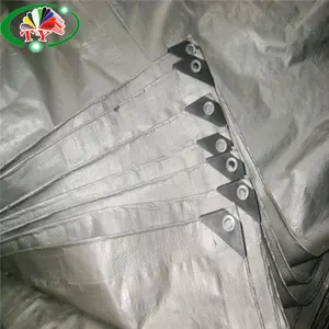 100% recycled material pp tarpaulin with black triangle reinforced