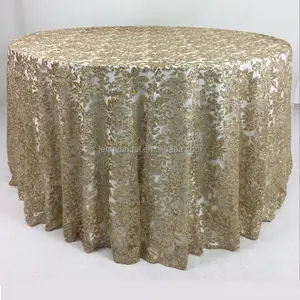 TC183A jacquard table cloth kind of table cloth gold vinyl tablecloth