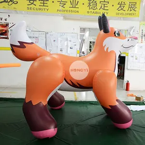 Personalizado de fábrica ou venda direta todos os tipos de tamanho grande raposa inflável, gigante propaganda pvc laranja brinquedo inflável de raposa