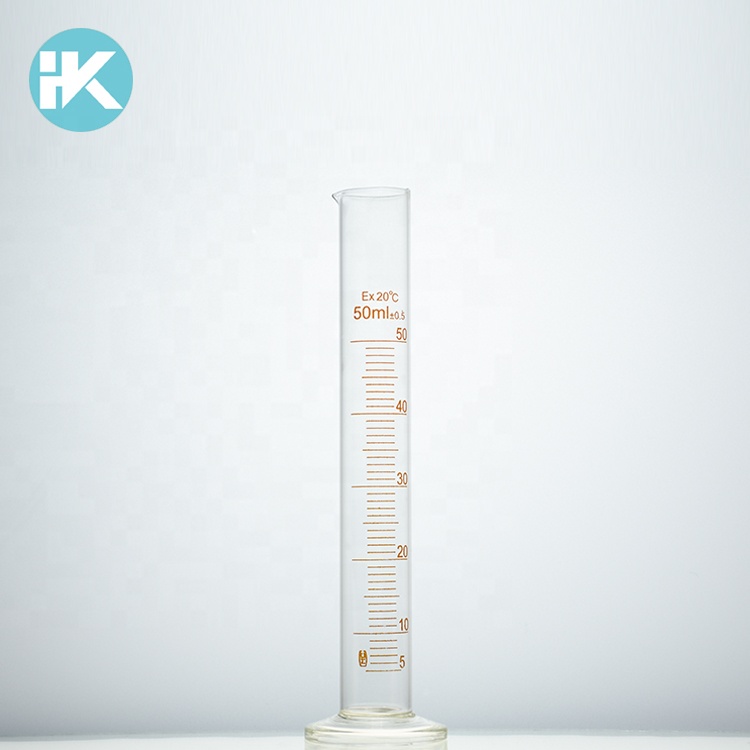 Huke индивидуальные лабораторные принадлежности Высокое качество 3,3 boro 50 мл стекло измерительный цилиндр