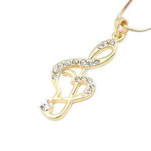 Sanlan — collier Musical élégant en argent pour femmes, symbole Musical, triple claquette, musique, Note G, N1102611 - Product Image 5