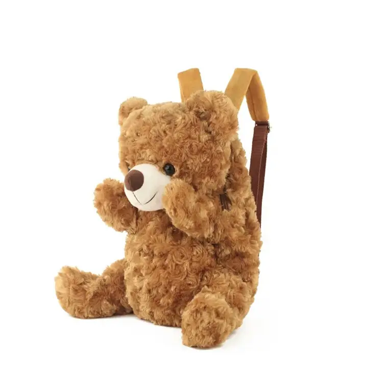 Custom stuffed bear plush backpack bag animal plush stuffed toy bear bag for child