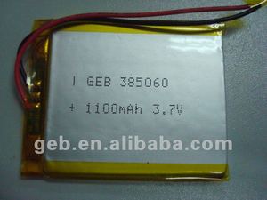 şarjlı lityum polimer lipo pil 1100 mAh geb385060 <span class=keywords><strong>3</strong></span>.7V - Product Image 1