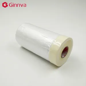 Premium Masking Film Painting Covering Car Protection Tape One Edge Adhesive